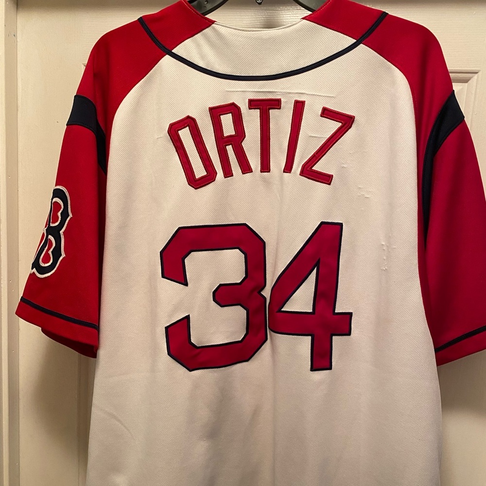 Mens Majestic Boston Red Sox David Ortiz Batting Practice jersey